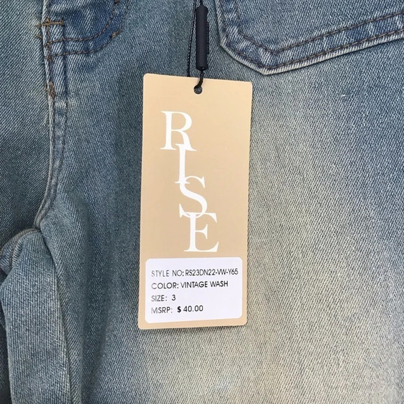 Rise Supply Co. Juniors Stretch Bootcut Mid-Rise Vintage Wash Jeans NWT Size 3 - Picture 6 of 10
